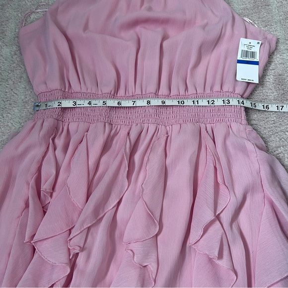 NWT 1State Bubblegum Pink Halter Maxi Dress Ruffles Valentines Day Easter XL - Picture 7 of 9